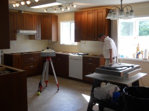 Measuring for the countertops